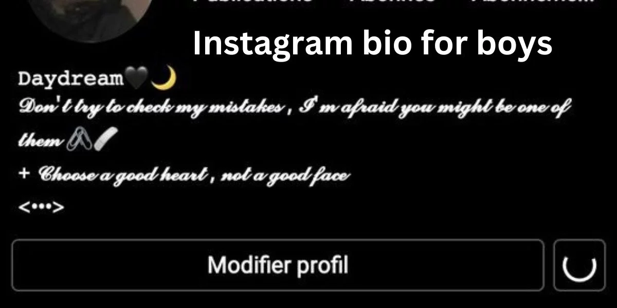 Instagram bio for boys